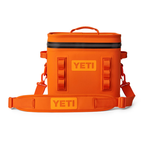 Yeti Hopper Flip 12 Soft Cooler Image in King Crab Orange