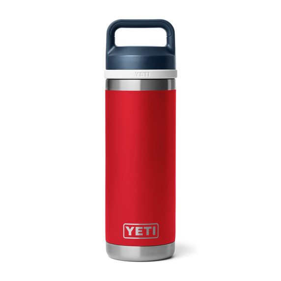 Yeti Rambler 18 oz. Water Bottle with Chug Cap Image in Red/White/Navy