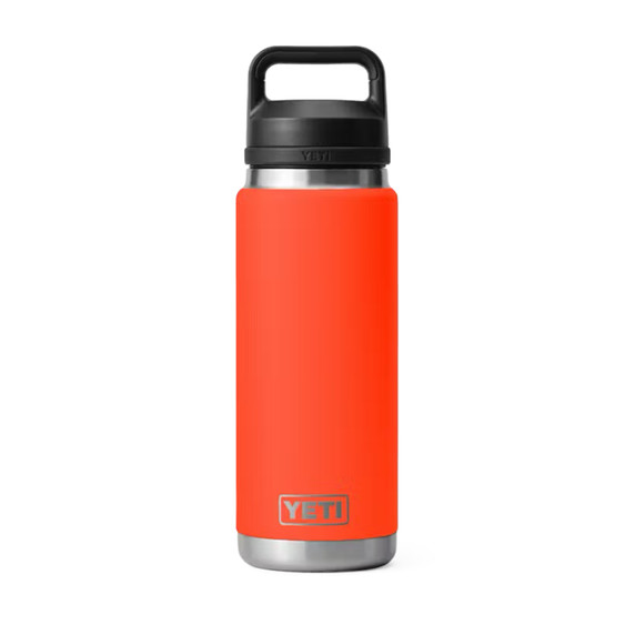 Yeti Rambler 26 oz. Water Bottle with Chug Cap Top Image in Solar Flare