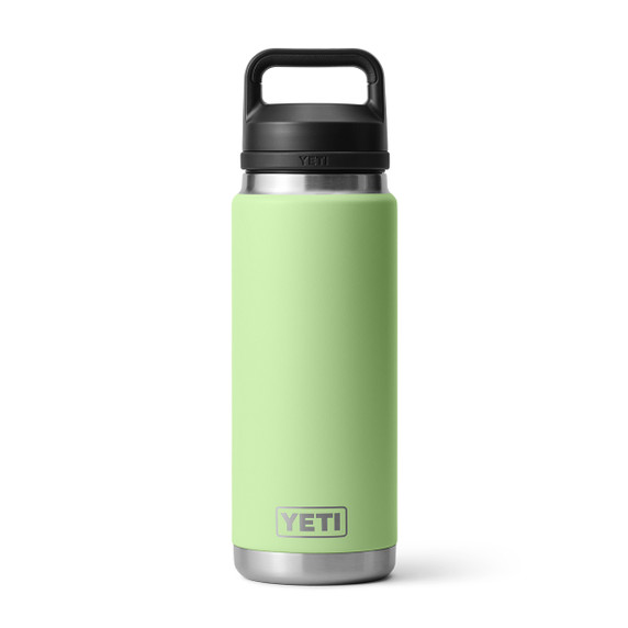Yeti Rambler 26 oz. Water Bottle with Chug Cap Top Image in Key Lime