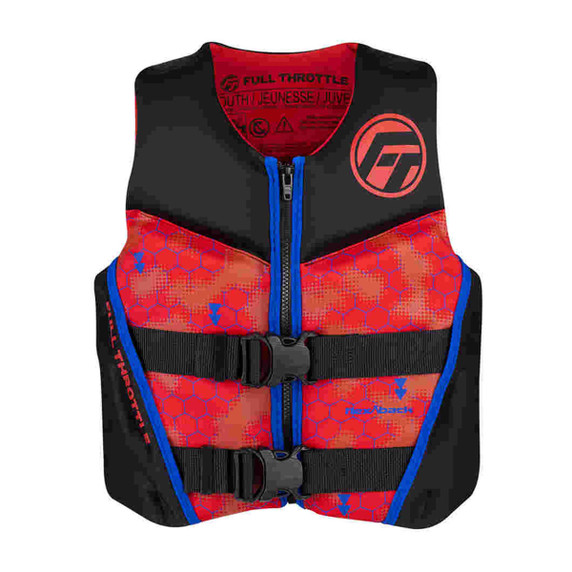 Full Throttle Rapid-Dry Flex-Back Youth Life Jacket