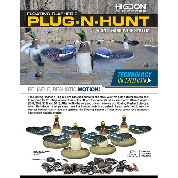 Floating Flasher 2, Plug-N-Hunt with 4 Unit Hard Wire System