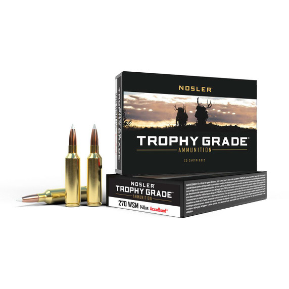 Nosler 270 Winchester Short Magnum 140 Grain Rifle Ammunition