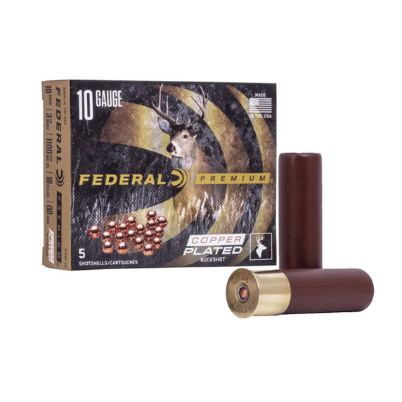 Box Image of the Federal Ammunition10 Gauge 3 1/2" 2 1/4oz 1100FPS Vital-Shok 00 Buckshot.