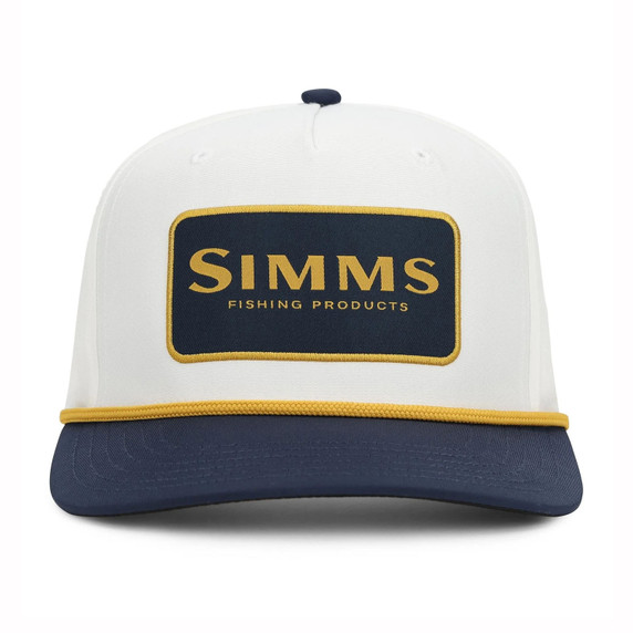 Simms Snap Back Captain's Cap Front Image in White