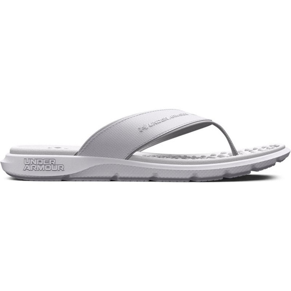 Under Armour Women's Ignite Marbella Sandals Image in White Halo Gray