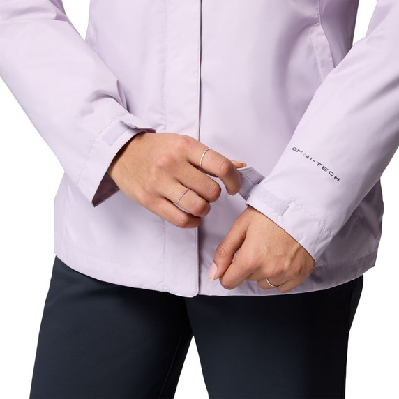 Velcro Cuffs Image of the Columbia Women's Arcadia II Rain Jacket.