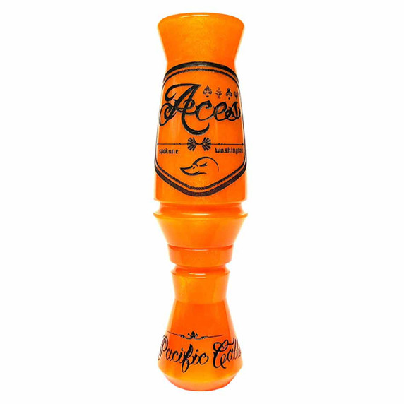 Pacific Calls Aces Single Reed Duck Call in Orange Pearl