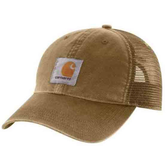 Carhartt Canvas Mesh Back Cap Image in Dark Khaki
