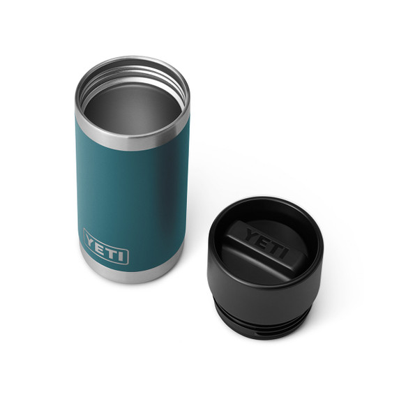 Yeti Rambler 12 oz. Bottle with Hotshot Cap Lid Off Image in Agave Teal