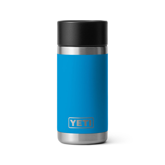 Yeti Rambler 12 oz. Bottle with Hotshot Cap Image in Big Wave Blue