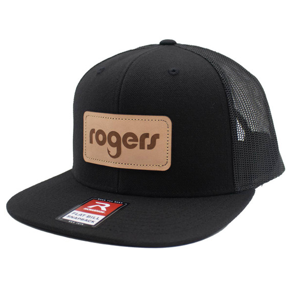 Rogers Leather Logo Flatbill Hat