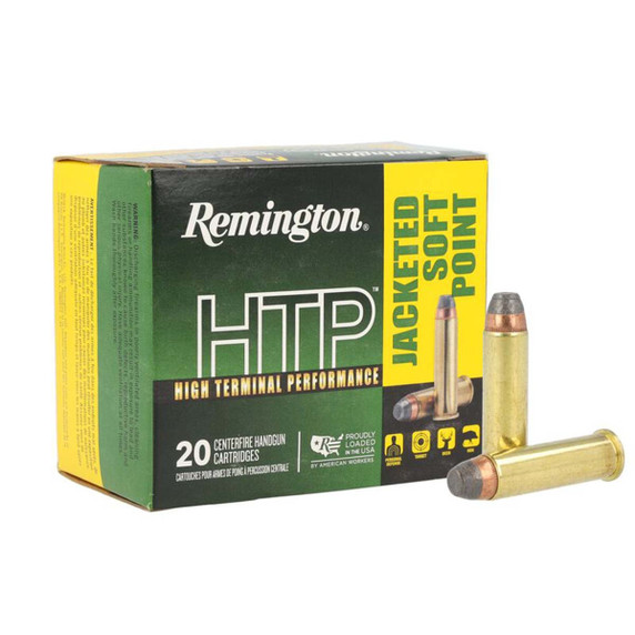 44 Rem Mag 240 Grain JSP HTP Pistol Ammunition, Box of 20