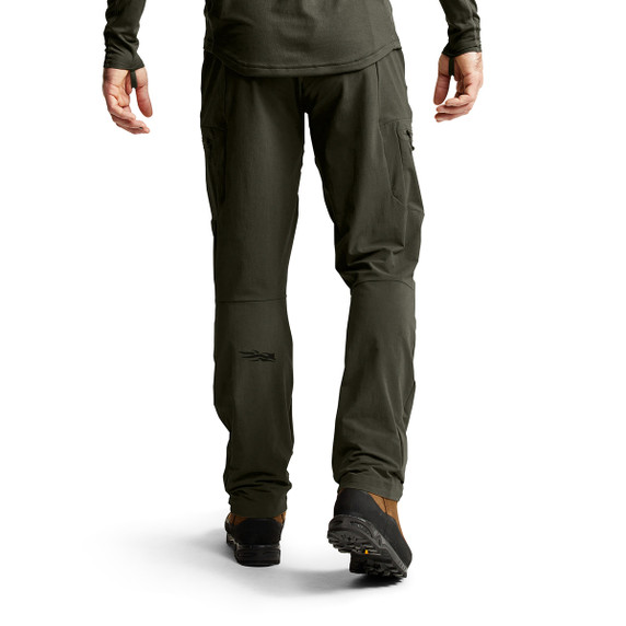 Sitka Ascent Pant Back Model Image in Deep Lichen