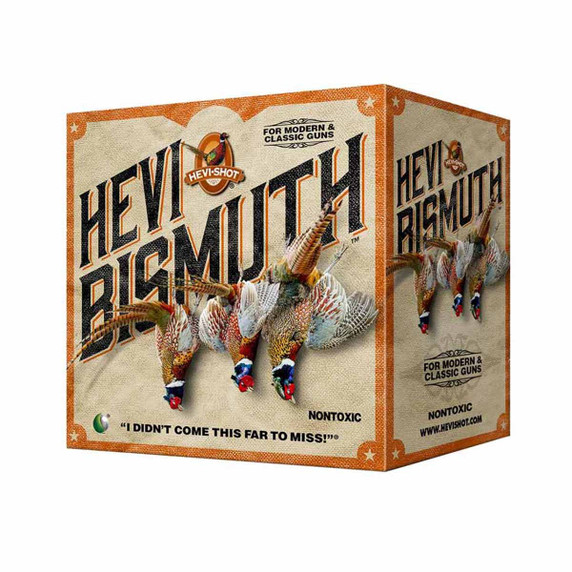 Box image of Hevishoth 12 Gauge 2 3/4" 1 1/4oz 1400FPS Hevi Bismuth Upland Loads.