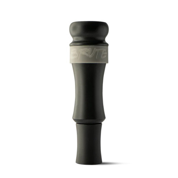 Rolling Thunder Brute OG Cutdown Acrylic Duck Call Image in Matte Black Ivory