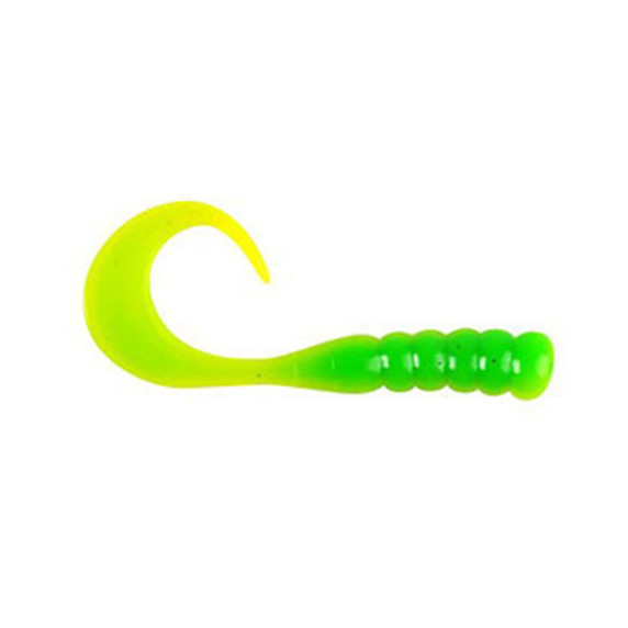 Image of the Berkley PowerBait Ribbontail Grubs in Green Chartreuse