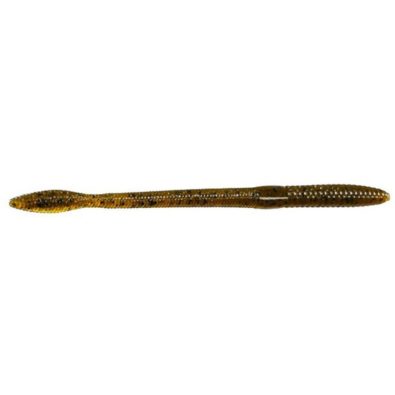 Image of the Strike King KVD Perfect Plastic Finesse Worm in Green Pumpkin