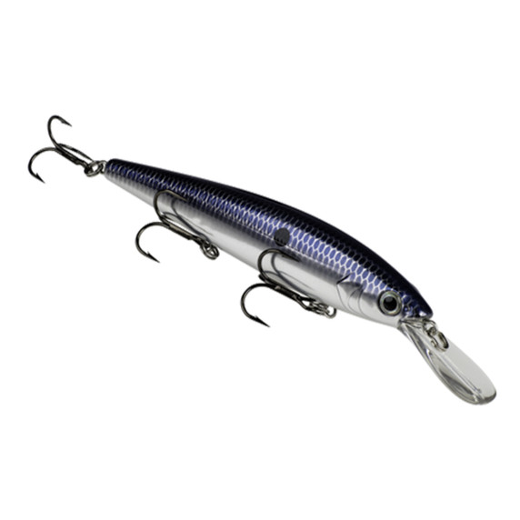 Strike King Kevin VanDam Deep Jerkbait 3 with Treble Hooks Image in Chrome Blue