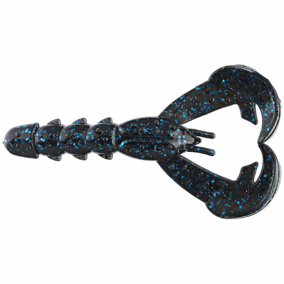 Strike King 4.5" Rage Lobster 5 Pack Image in Black Blue Flake Falcon Lake Craw