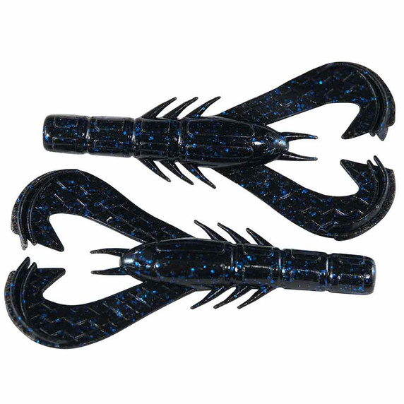 Image of the Googan Baits 4" Krackin Craw in Black Blue Flake