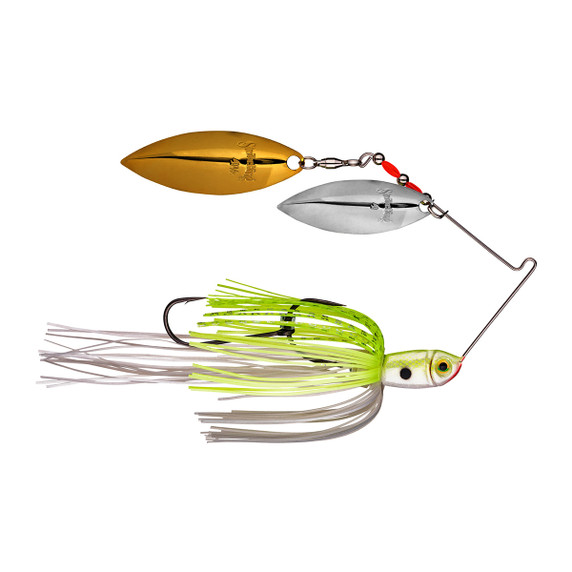 Strike King 3/8 oz. Premier Plus Spinnerbait Image in Chartreuse White