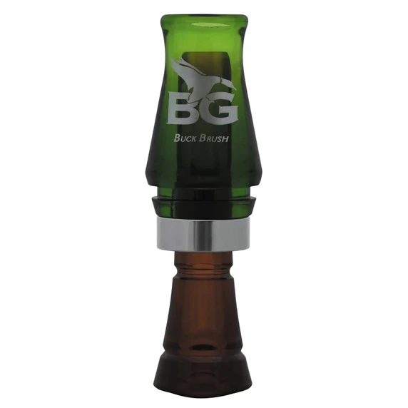 Image of the Buck Gardner Smoke/Camo Green Buck Brush Single Reed Poly Duck Call.
