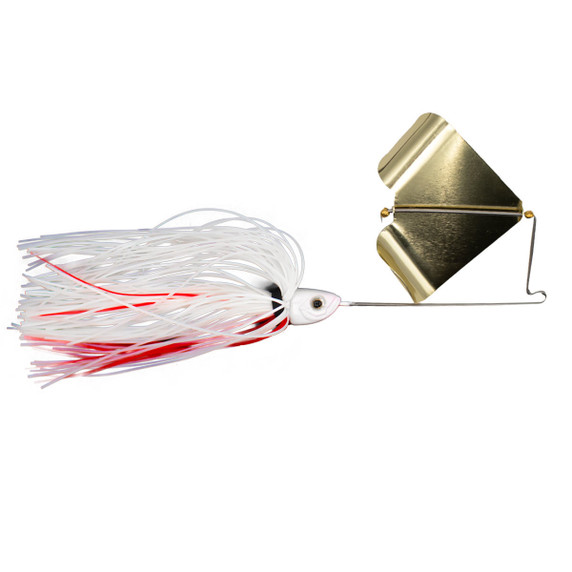 Rogers Sporting Goods Shifty Buzz Bait with Gold Blade Image in White-Red