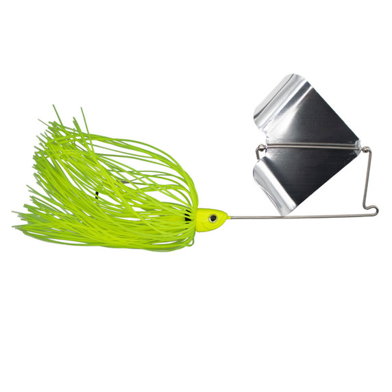 Rogers Sporting Goods Shifty Buzz Bait with Silver Blade Image in Chartreuse