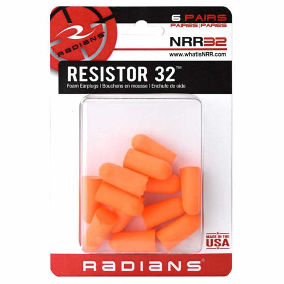 Resistor 32 Foam Earplugs 6 Pack
