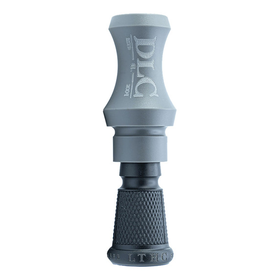 Duck Lander Calls Loud Timber Hand Cut Image in Matte Gray-Matte Black