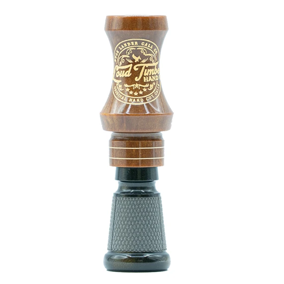 Duck Lander Calls Loud Timber Hand Cut Image in Golden Oak Pearl-Black Pearl