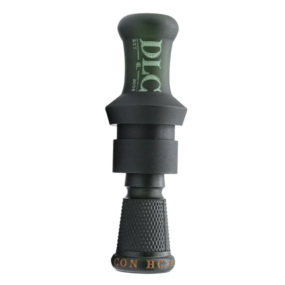 Duck Lander Calls Conartist Hand Cut Single Reed Duck Call Image in Dark Green