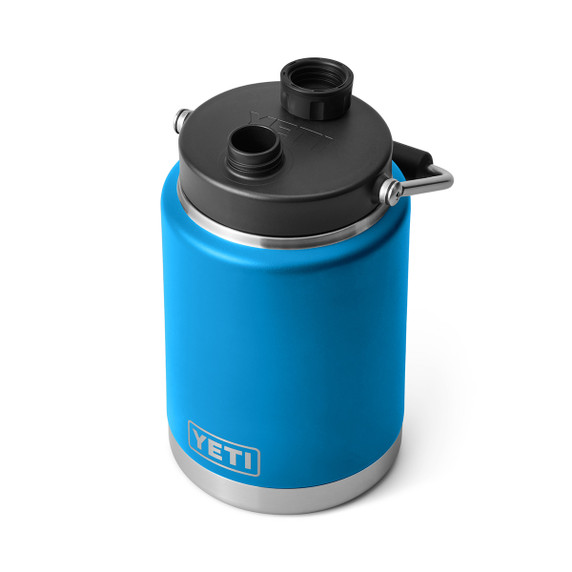 Yeti Rambler Half Gallon Jug Top Image in Big Wave Blue