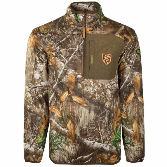 Drake Waterfowl Youth Endurance 1/4 Zip with Agion Active XL Image in Realtree Edge