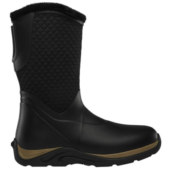 Women's Alpha Cozy 10" Black/Tan 4.0MM Pull On Boots