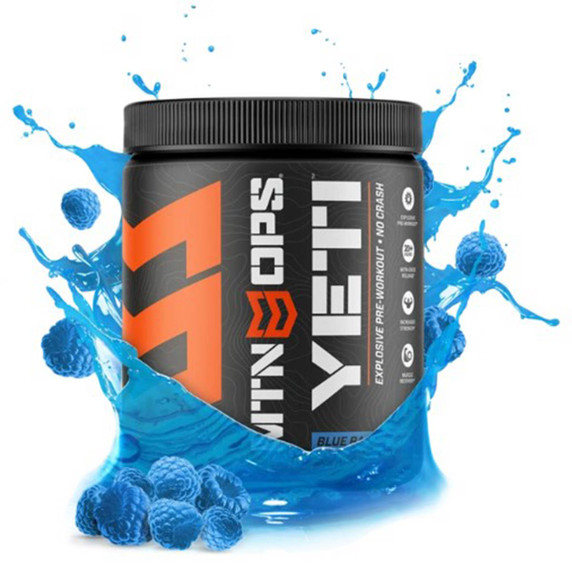 MTN OPS Yeti Explosive Pre-Workout Image in Blue Raspberry