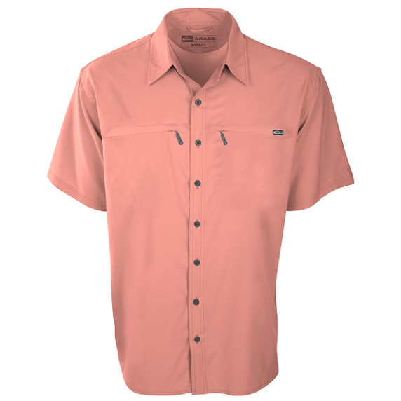 Drake Town Lake Short-Sleeve Shirt Image in Peach Pearl