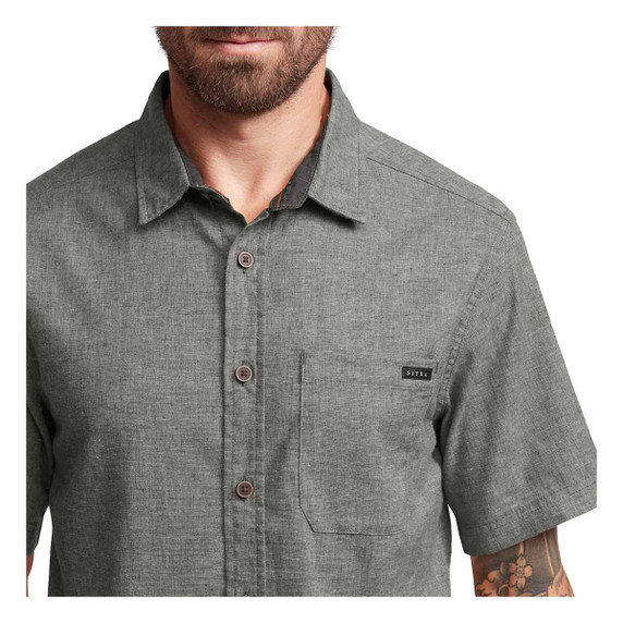 Ambary Short-Sleeve Shirt Detailed Image in Woodsmoke