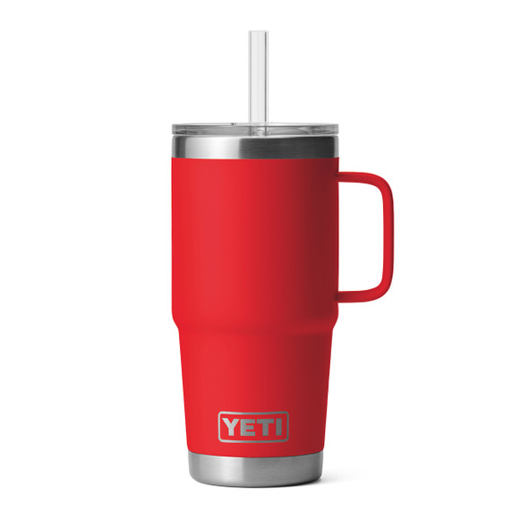 Yeti Rambler 25 oz. Mug with Straw Lid Image in Rescue Red