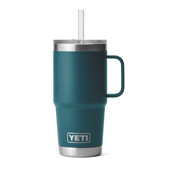Yeti Rambler 25 oz. Mug with Straw Lid Image in Agave Teal
