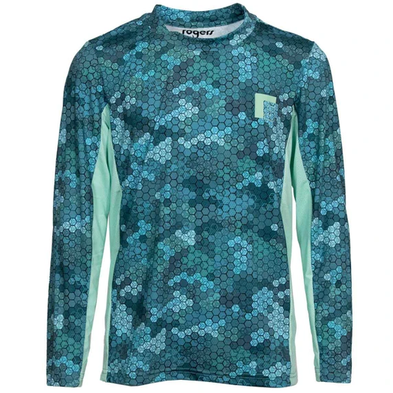 Rogers Youth Elite Chill Long Sleeve Tee image in Blue Hex