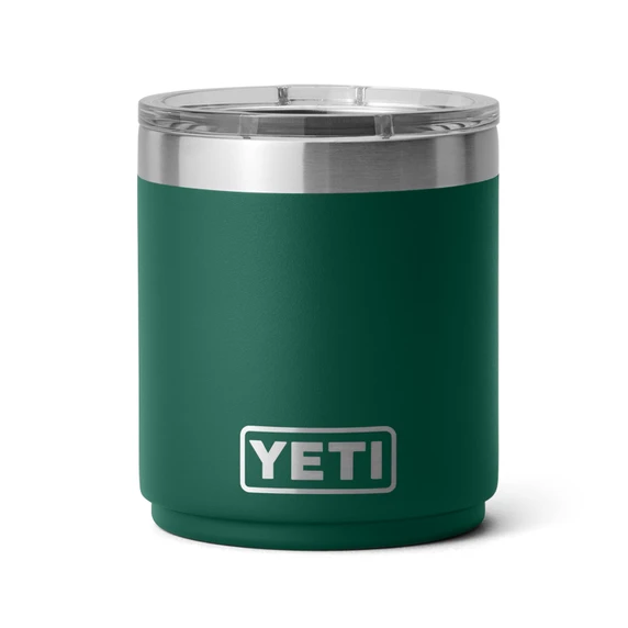 Yeti Rambler 10 oz. Stackable Lowball 2.0 Image in Black Forest Green