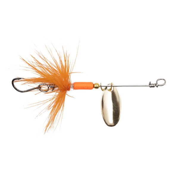 Rogers Beeline Spinner with Gold Single Hook Image in Orange