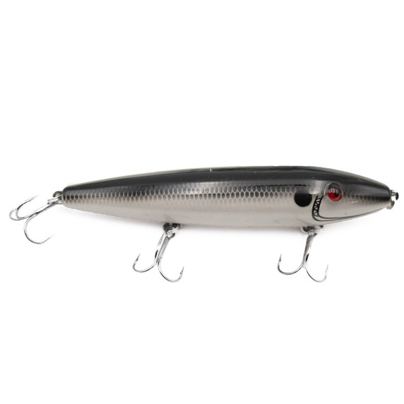 Image of Rogers Hawg Stick 105 Topwater Fishing Lure in Bone Black Back.