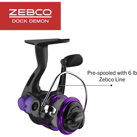 Dock Demon Purple 30" 1 Piece Medium Spinning Rod and Reel Combo 6#