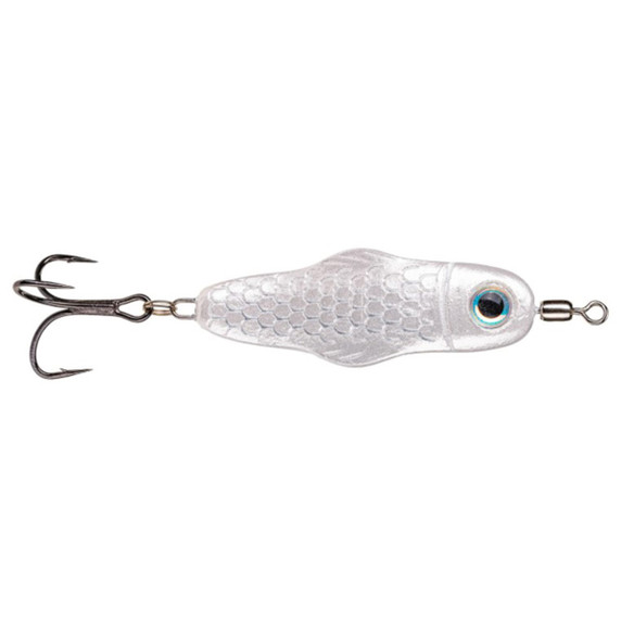 Mark Rose Lil' Ledge Spoon Fishing Lure Image in Pearl