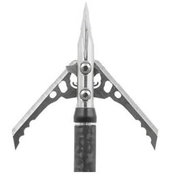 100 Grain Rage Hypodermic Trypan No Collar Broadhead, Pack of 2