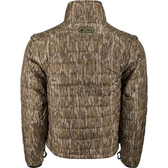 Drake Women's Reflex 3-in-1 Plus 2 Jacket Back Image in Mossy Oak Bottomland