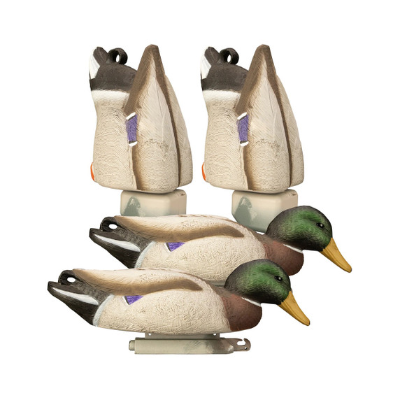 Magnum Mallard Drake Foam Filled Feeder Decoys - 4 Pack